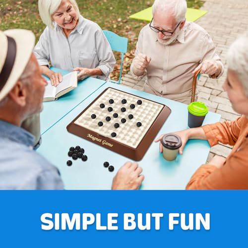 Image of Magnet Game, Board Games for Kids 8-12, Family Games for Kids and Adults, Magnetic Game Chess with Storage Board for Family Game Night, 2-4 Players