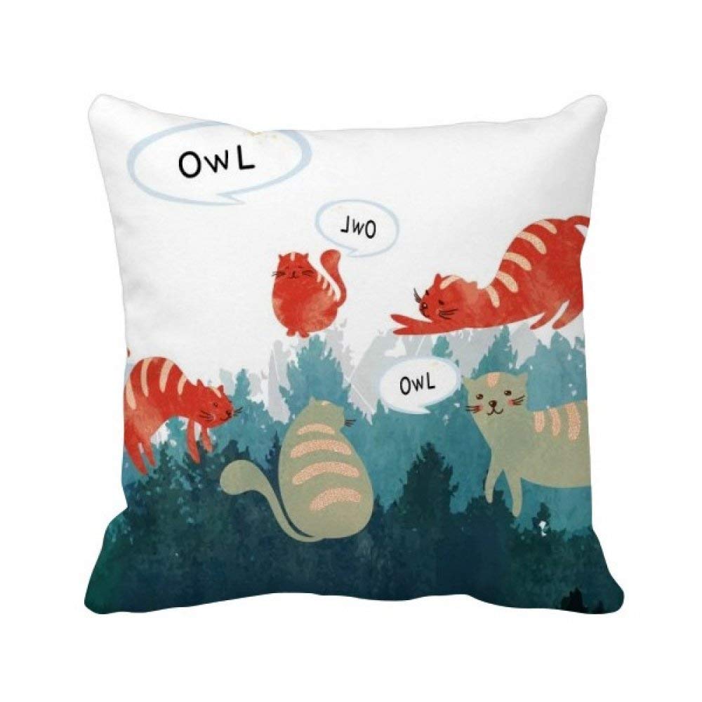 Oreiller chat et hibou multicolore pour votre déco de salon cosy