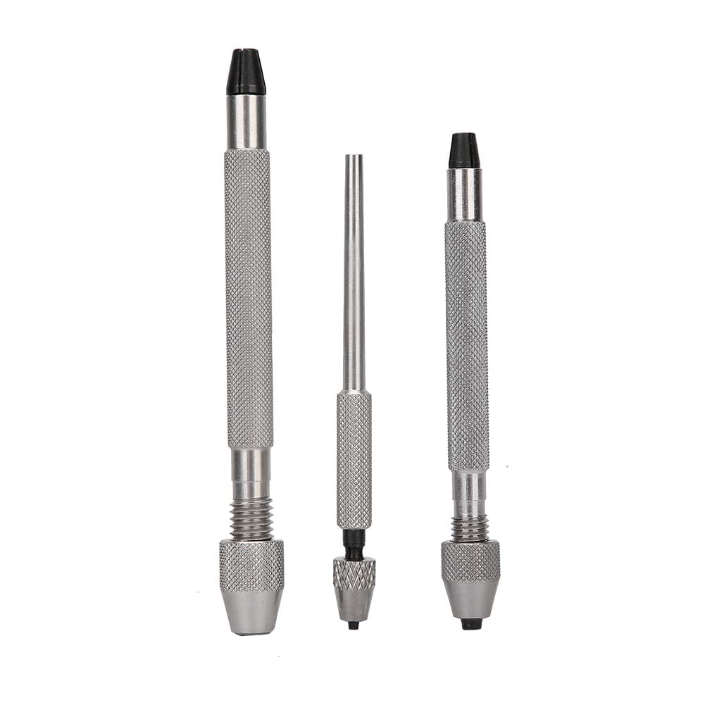 Étau à broche et perceuse à main pour fabrication de bijoux - Kit métal de 3 pièces