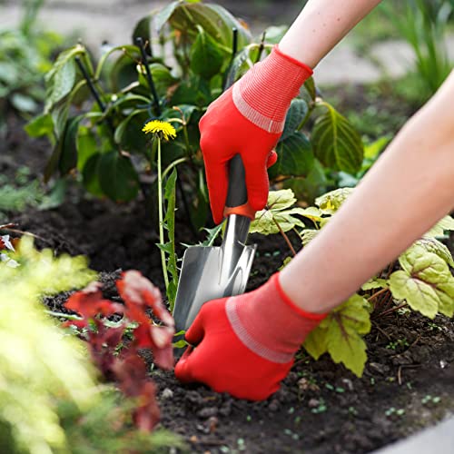 Defutay Garden Trowel, Garden Shovel Hand Shovel With Non-Slip Handle, Aluminum Heavy Duty Shovels For Transplanting, Weeding, Moving And Smoothing Digging & Planting (Orange) #TOP2