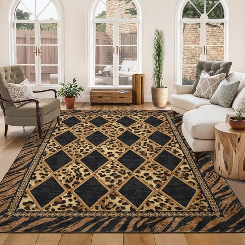 Tapete Decorativo Leopardo 9'x12' Antideslizante Lavable miniatura 2