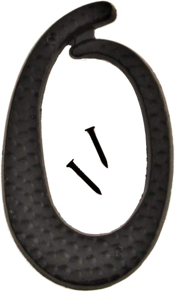 Hy-Ko Products DC-5/0 Die Cast Aluminum House Number 0 (ZERO) 4.5" High, Black, 1 Piece