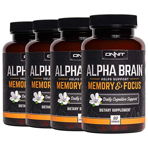 ONNIT Alpha Brain (360ct) - Over 1 Million Bottles Sold - Premium Nootropic Brain Supplement - Focus, Concentration & Memory - Alpha GPC, L Theanine & Bacopa Monnieri