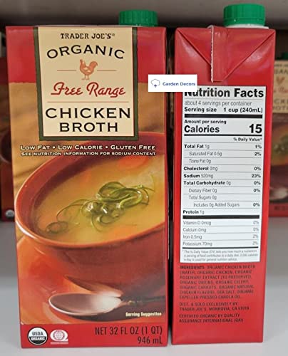 Miniatura 2 de Trader Joe's Organic Free Ranges - Caldo de pollo (32 fl oz, 32.0 fl oz, dos cajas)