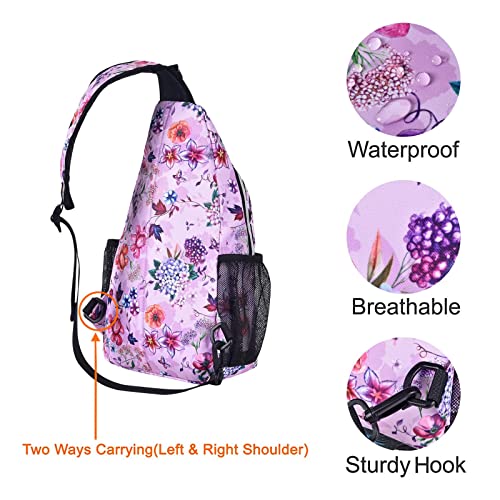 MOSISO Daisy Sprigs Sling Backpack - Crossbody Daypack For Hiking & Travel, Fits Tablets Up To 11" - View #5