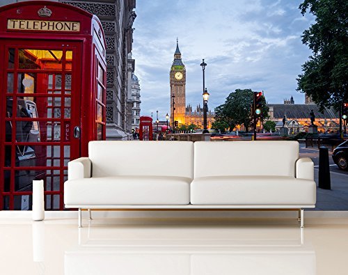 Oedim Papier Peint Mural Motif Big Ben et Abadia de Westminster Londres 150 x 100 cm