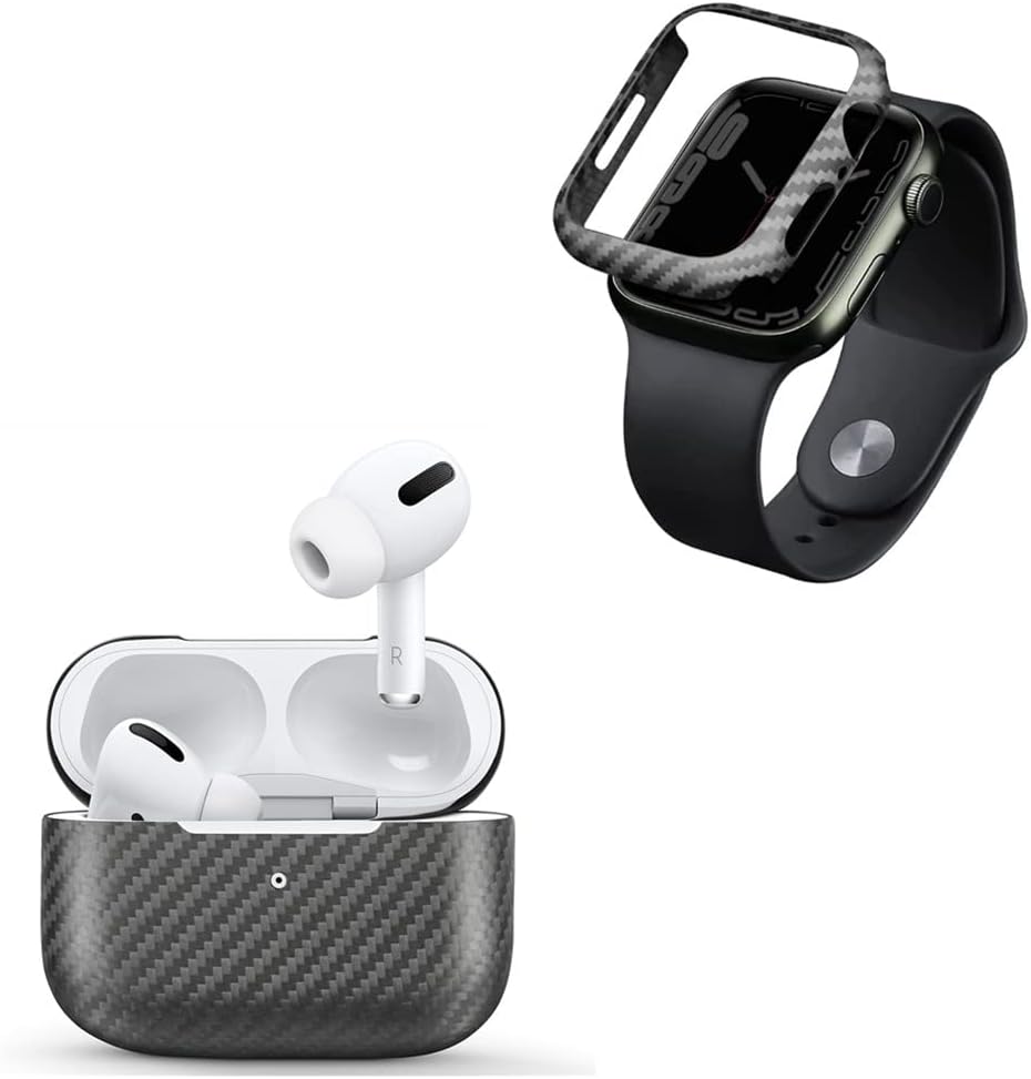 AirPods Pro Carbon Fiber Case with Apple Watch Carbon Fiber