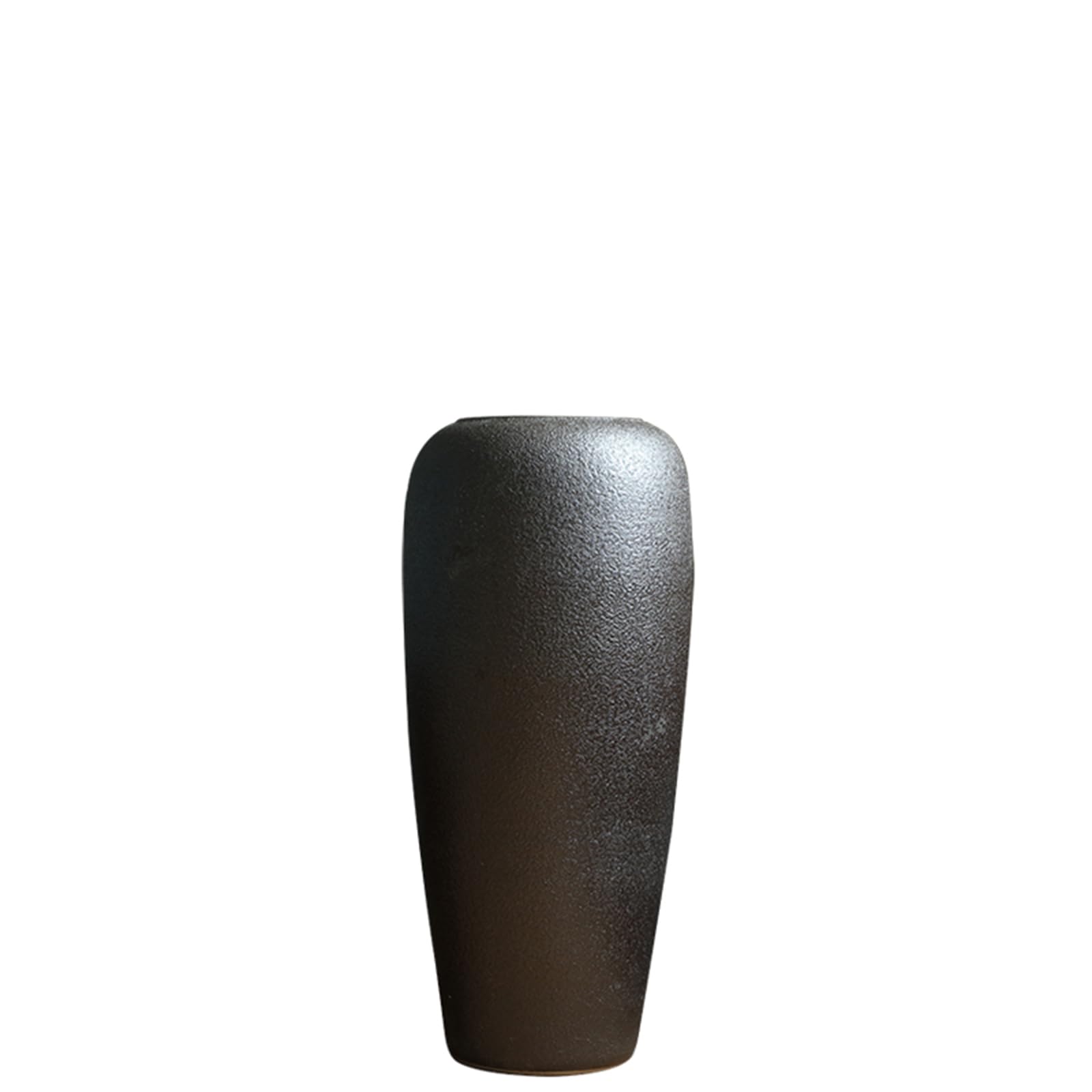 asdchZen Black Floor Vase, Entrance Decoration High Vase, Retro Simple Living Room Fake Flower Vase, Entrance Ceramic Vase, 50/60/75Cm High,Black-26 * 60CM