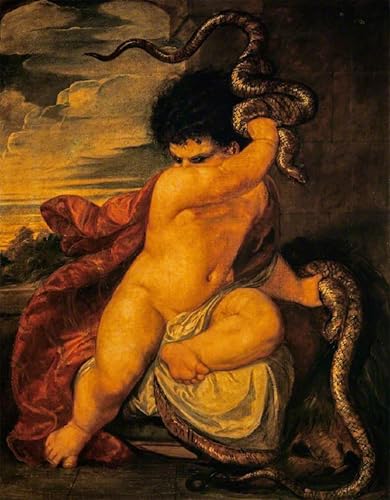 Impression Peinture Huile l'Enfant Hercule Sublimez Votre Salon 60x90