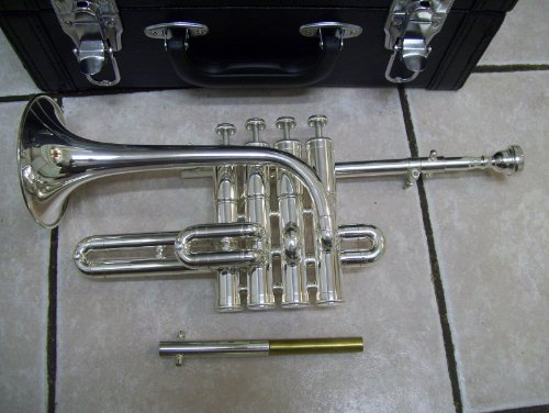 Amazon.co.jp: ピッコロトランペット、4ピストン、ハードケースと