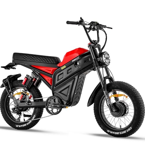 FREESKY 4000W Dual Motor Electric Dirt Bike for Adult,2880WH 60AH Battery Up to 40MPH & 200Mile Long Range Moped Ebike,2 - Detailed View