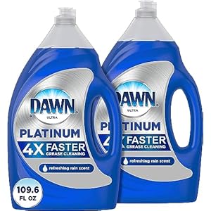 Dawn Platinum Dish Soap Liquid, Dishwashing Liquid, Dish Detergent Liquid, Dish Liquid, Refreshing Rain Scent, 54.8 fl oz (Pack of 2), Dish Soap Bulk