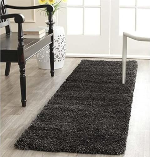 Trendoze Shag Area Rug Hand Woven Shaggy Carpet with 2 Inch Pile Height and Polyster for Living Room, Bedroom,Kids Room, Dining Room, Kitchen, Office and Hallway (Black, 1.5X3 FEET) (B0DDDQP2VJ) Amazon Price History, Amazon Price Tracker
