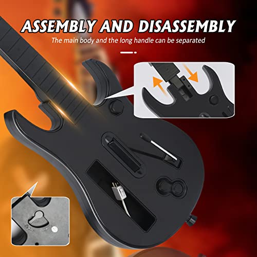 Image of KYAYUGM Wii Guitar Compatible for Nintendo Wii, Supports for Guitar Hero and Rock Band Games. - black（Rock Band 1 is Not Supported）