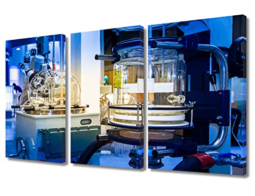Image of TUMOVO 3 Pieces Medical Poster Canvas Wall Art Clinical Laboratory Artwork Bathroom Decor Wall Art Medical Examination Print on Canvas Stretched and Framed Ready to Hang (36 inch Wx24 H)
