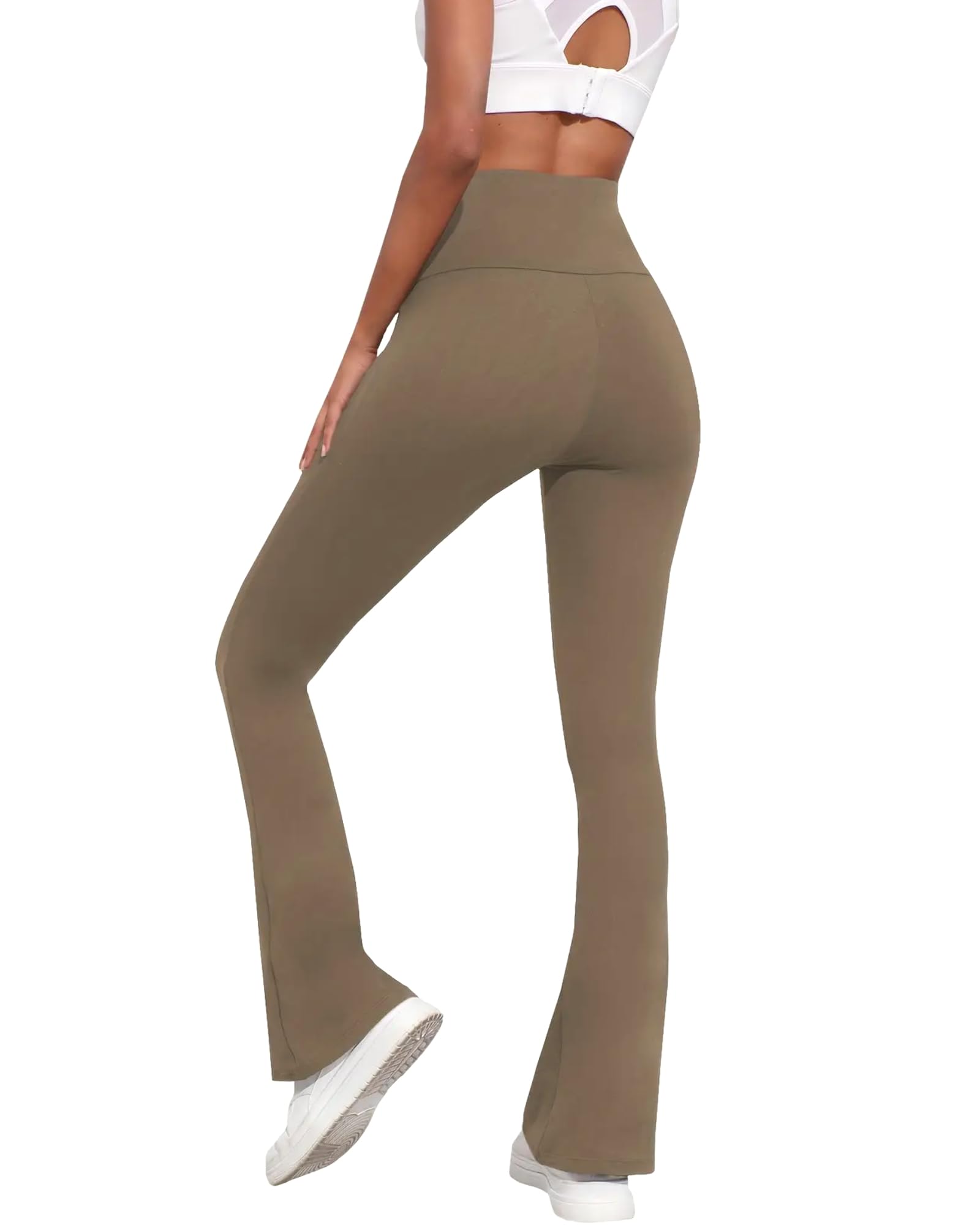 Women’s Flared Yoga Pants High Waist Stretchable Gym Wear Bootcut Trousers | Workout & Fitness Joggers for Women | Soft Comfortable Activewear Bottoms-image-21
