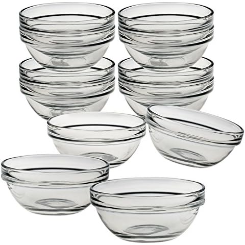 Luminarc Stackable 3.5 Inch Pinch Glass Bowls Cover