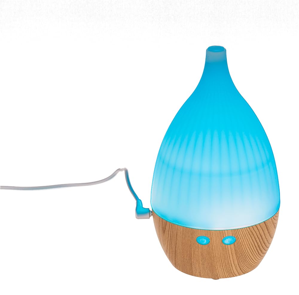 Nawilżacz powietrza/dyfuzor oleju, kopuła, z 7 zmieniającymi się kolorami LED i kablem USB, pojemność ok. 130 ml, ok. 19 cm, z tworzywa sztucznego, w pudełku prezentowym