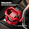 Original | Tybasthe Push Start Button Cover, Car Engine Start Stop Button Cover Protector, Cool Car Accessories Interior Decor Sticker Motorcycle Key Ignition Switch Cover, Red
