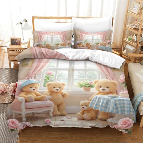Housse de couette microfibre lavable et résistante parure lit double fermeture éclair