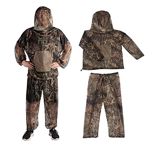 LOOGU Mosquito Suits, Net Bug Pants & Jacket Hood Sets - Ultra-fine Mesh - With Fishing, Hiking, Camping and Gardening