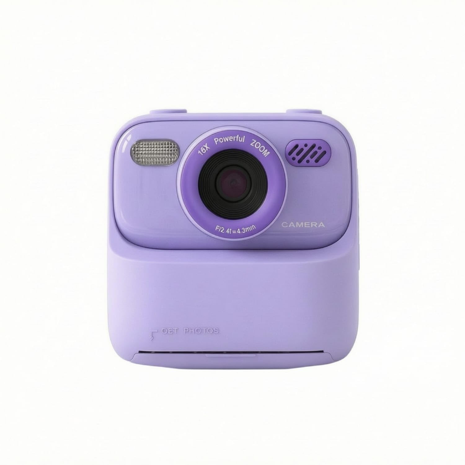 thermal printing instant print camera with screen portable instant print camera compact handheld for children, children, toddlers, travel, parties, playroom, purple