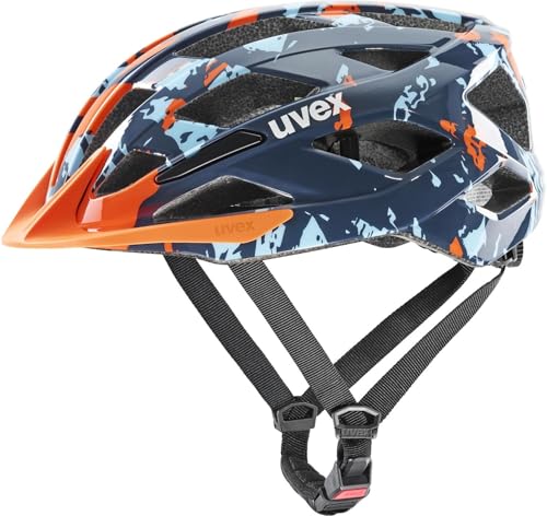 uvex air Wing 2 - Casque de vélo léger pour Enfants - réglage de la Taille Individuel - Ventilation optimisée - Papaya-Bubble Blue - 50-54 cm