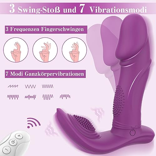 Sex Spielzeug für die Frau Paare Extrem, Dildo Vibratoren Vibration für Frauen Leise Sextoys Vibratorstarb Frauen 3x7 Modi Swing-Stoßfunktion Tragbar Vibrator Erotik Sexspielzeug – Bild 3