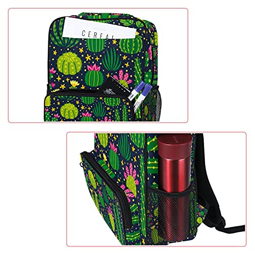 Sac à dos ordinateur portable décontracté à motif cactus pour le travail