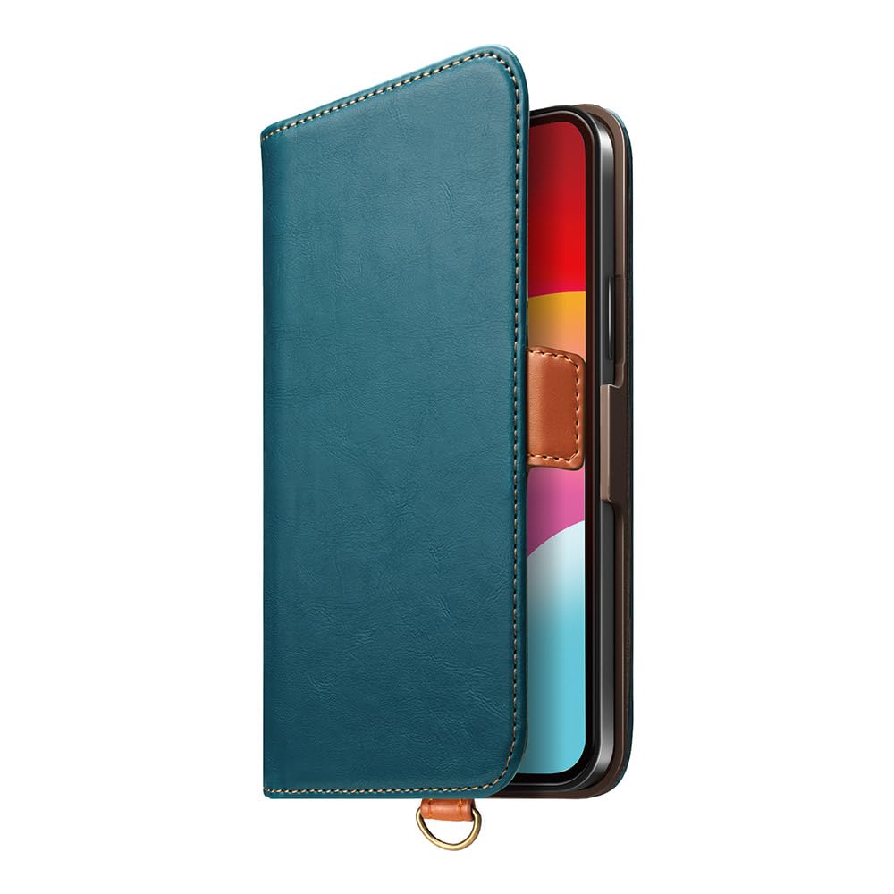 iPhone 15 Pro Max用 フリップカバー [ブルー]