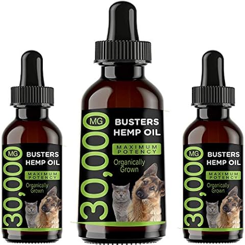 Busters Hemp Oil for Dogs, 3Pack, Calming, Pain Relief for Dogs and Pets, Advanced Mobility Support Cover