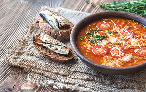 Canned Sardines in Olive Oil - Canned Mediterranean Sardines without Heads, from El Manar - 12-Pack of 125g Tins