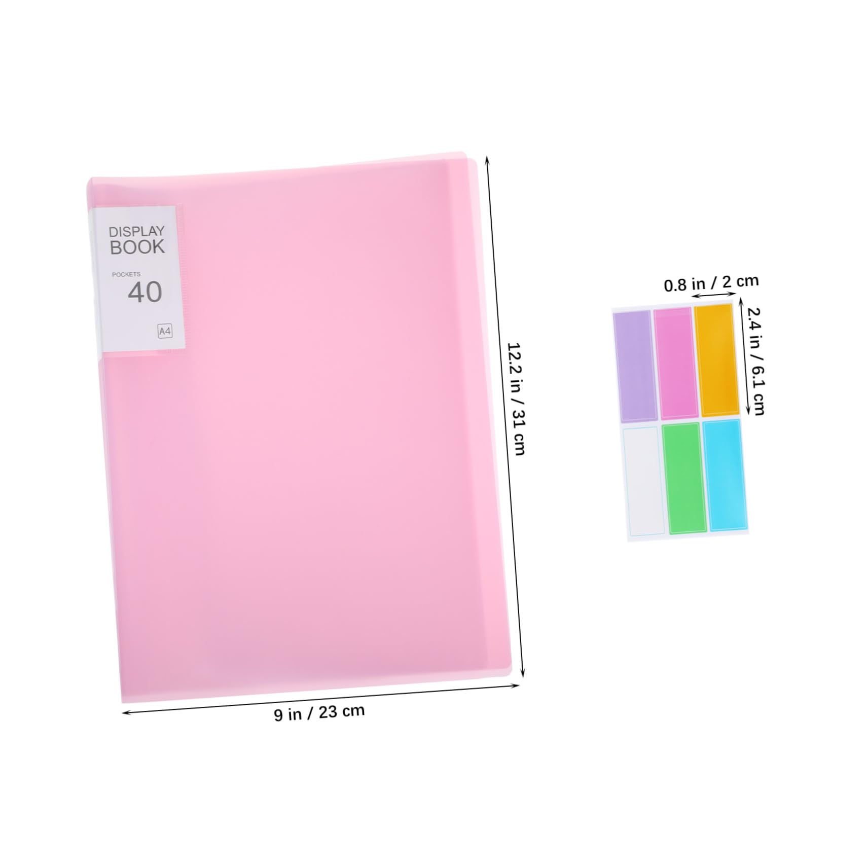Projektordner A4 5 Stück mit 40 Fächern, Pp, Klarsichthüllen | Einschulung Deko, Sammelmappe Kunststoff, Ordner Plastik, Portfolio Ordner, Mappen Ordner Zubehör