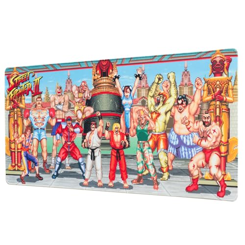 Grupo Erik Tapis de souris XXL – Street Fighter | Sous-main de jeu 80 x 35,1 cm – Clavier et...