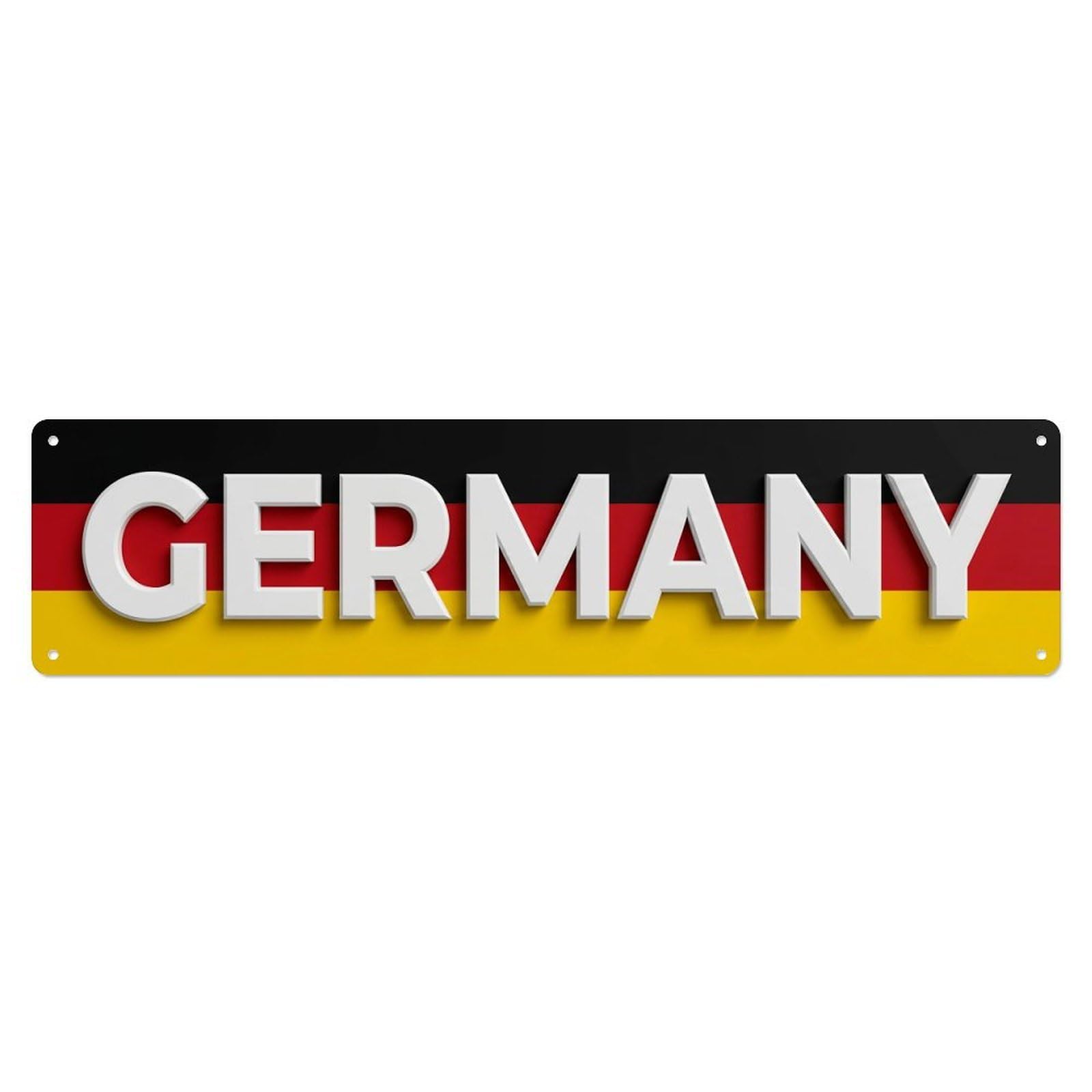Vintage Germany Flag Pattern Metal Tin Sign