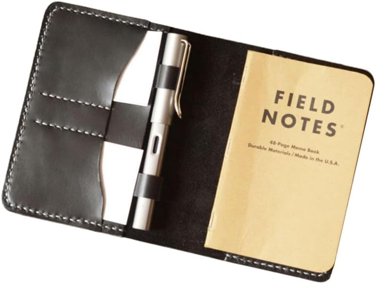 Leather Journal Cover for Moleskine Cahier Notebook Pocket size with pen holder 3.5" x 5.5" Field Notes Cover Vintage Refillable- 303 - Tooled Brown