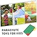FELTECHELECTR Rainbow Parachute for Kids Outdoor Group Play Game for Kindergarten Colorful 10ft Play Parachute for Cooperative Activities and Team Building