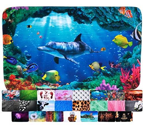 Sanilo Tapis de Salle de Bain, Grande sélection de Beaux Tapis de Douche, Absorbant, Antidérapant, Très Doux, Sèche Rapidement, Lavable (Dauphin Coraux, 50...