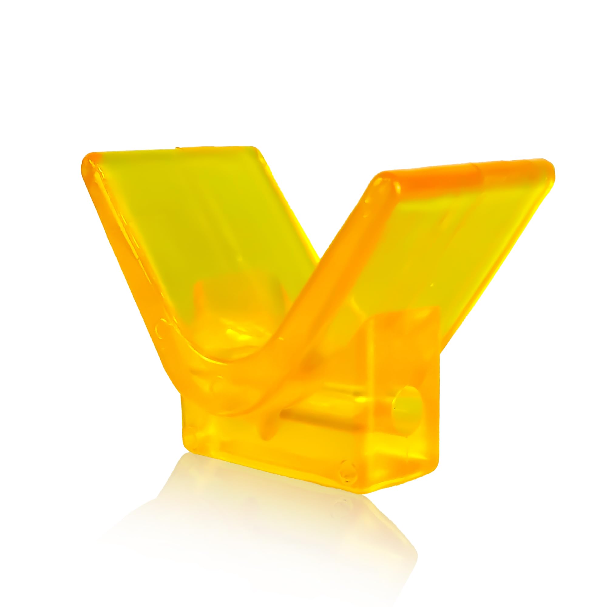 COLOFULWAY 3" Boat Trailer Y Bow Stop, V Bow Stop fits 3" Bracket with 1/2" Shaft (Yellow)