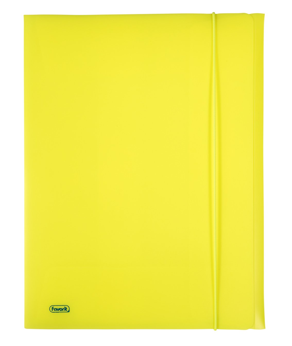 Favorit 400102283 Folder with 3 Flaps Elastic, 24 x 33 cm, Neon Yellow