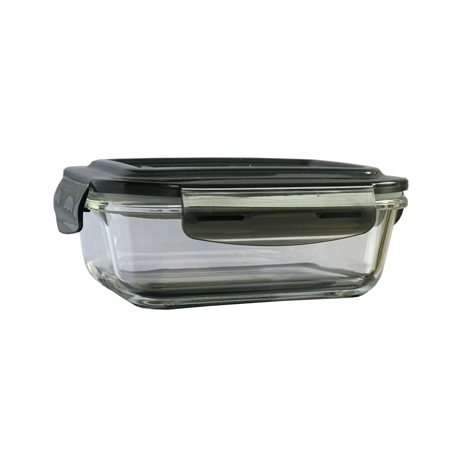 Mantraraj Transparent 1 Pack Airtight Glass Food Storage Container 620Ml Bpa-Free & Leak Proof Silicone Seal Plastic Lids Glass Meal Prep Takeaway Lunch Boxes Microwave, Oven, Freeze & Dishwasher Safe