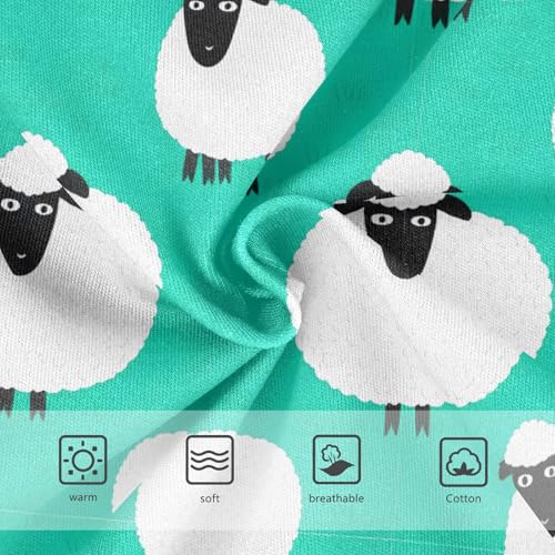 Joisal Cute White Sheep Teal Green Girls Underwear Toddlers 2t Cotton Girl Panties Cute Fun Print Briefs Underpants3