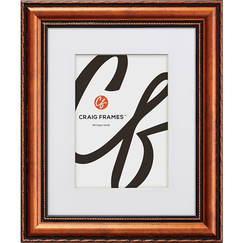 Craig Frames 26x32 Copper Picture Frame Matted to 22x28, Wood Wall Decor