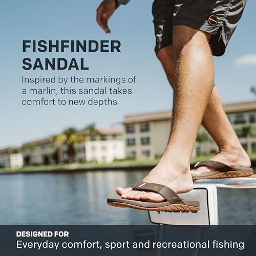 Grundens Men's FishFinder Sandals | Quick-Drying, Comfortable, and Versatile Mens Flip Flops with Enhanced Traction & Full Arch Support for Fishing and Outdoor Wear2