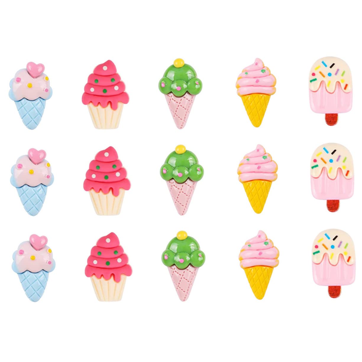 Abaodam 75stücke Teiliges Eiscreme-förmige Pinnwandnadeln Praktische Druckknöpfe Für Karten Und Kreative Deko Für Fotos Notizen Und Kartenmarkierungen