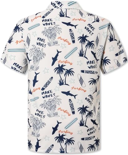 Image of Cromoncent Matching Hawaiian Outfits for Family, Dad and Son Matching Luau Beach Tropical Shirts Mommy Daughter Tropical Sets