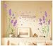 Beautiful Large Long Stem Lavender Flowers with Butterflies Waiting for the Arrival of Love Wall Decals