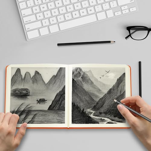 Image of 5x5 Pocket Sketch Book,80gsm Hardcover Art Sketchbook for Drawing Journal