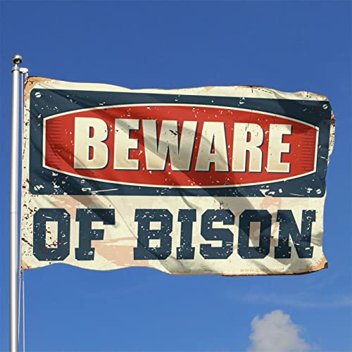 Drapeau de jardin bison COTECI grand format automne man cave décor - 3