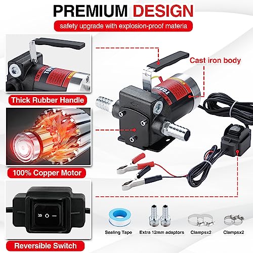 Topway TOP621 12V Dc Gasoline Fuel Pump 3.7Gpm Self-Priming Oil Transfer Pump thumb #1